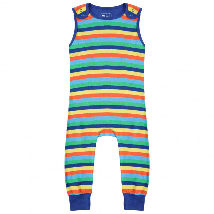 Piccalilly Dungarees for kids and children  - Rainbow Stripe Little Twidlets 