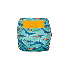 Load image into Gallery viewer, Tots Bots Reusable Swim Nappy Little Twidlets Rainbow Whales
