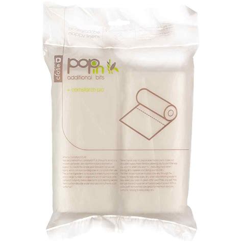 Biodegradable Close Pop in liners for reusable cloth nappies Little Twidlets 