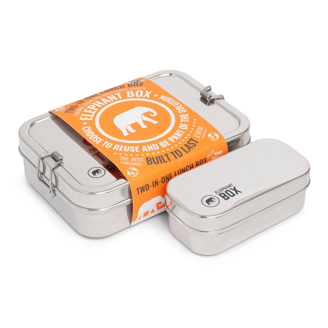 Stainless Steel Two in One Elephant Box Lunchbox | Little Twidlets