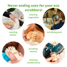 Load image into Gallery viewer, Ecojiko Bamboo Pot Scrubbers (pair)
